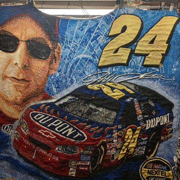 NASCAR Jeff Gordon Tapestry Woven Throw Blanket Made in USA - Picture 2 of 7